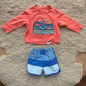 Patagonia Baby Long-Sleeved Capilene® Silkweight T-Shirt and Boardshorts